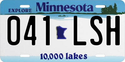 MN license plate 041LSH