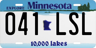MN license plate 041LSL