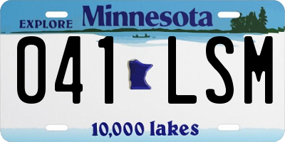 MN license plate 041LSM