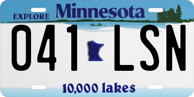 MN license plate 041LSN