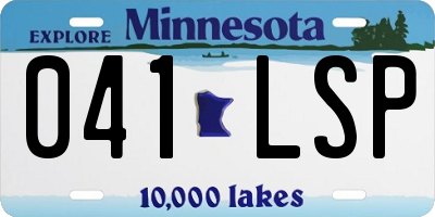 MN license plate 041LSP