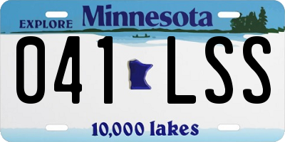 MN license plate 041LSS