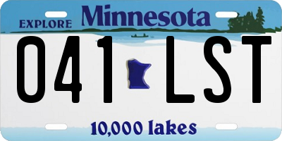 MN license plate 041LST
