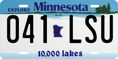 MN license plate 041LSU