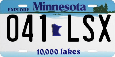 MN license plate 041LSX