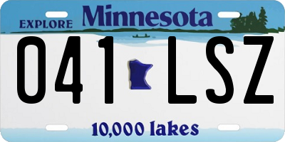 MN license plate 041LSZ