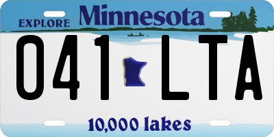 MN license plate 041LTA