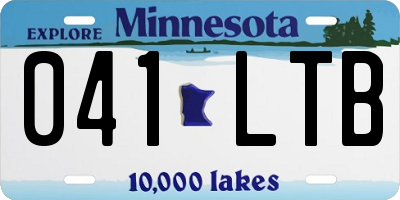 MN license plate 041LTB