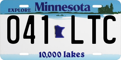 MN license plate 041LTC