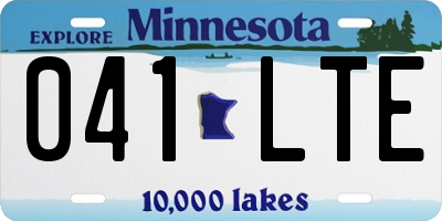 MN license plate 041LTE