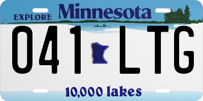 MN license plate 041LTG