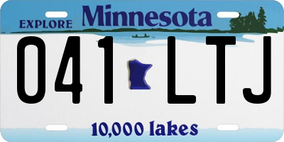 MN license plate 041LTJ