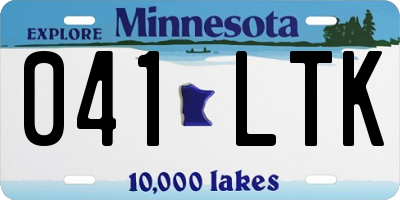 MN license plate 041LTK