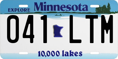 MN license plate 041LTM