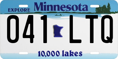 MN license plate 041LTQ