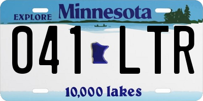 MN license plate 041LTR