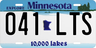 MN license plate 041LTS