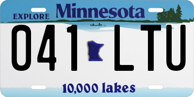MN license plate 041LTU