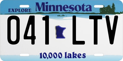 MN license plate 041LTV
