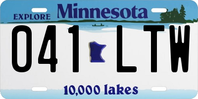 MN license plate 041LTW