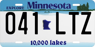 MN license plate 041LTZ
