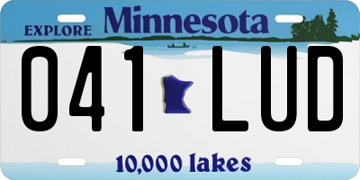 MN license plate 041LUD
