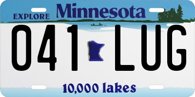 MN license plate 041LUG