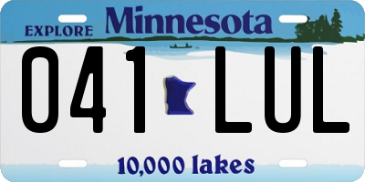 MN license plate 041LUL