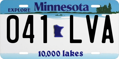 MN license plate 041LVA