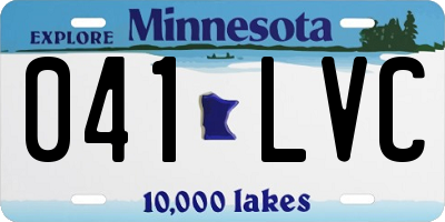 MN license plate 041LVC