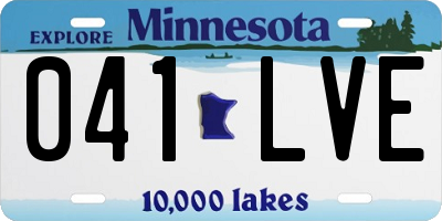 MN license plate 041LVE