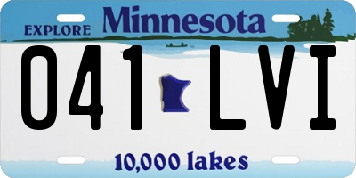 MN license plate 041LVI