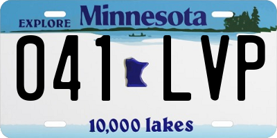 MN license plate 041LVP