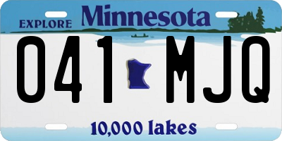 MN license plate 041MJQ