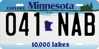 MN license plate 041NAB