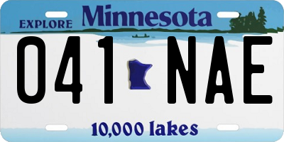 MN license plate 041NAE