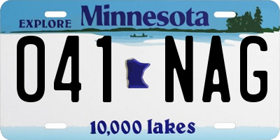 MN license plate 041NAG
