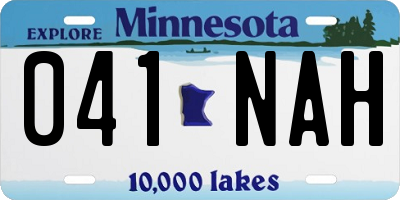 MN license plate 041NAH