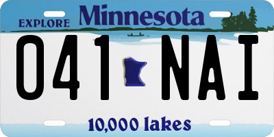 MN license plate 041NAI