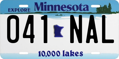 MN license plate 041NAL