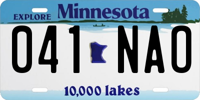 MN license plate 041NAO