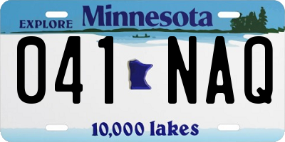 MN license plate 041NAQ
