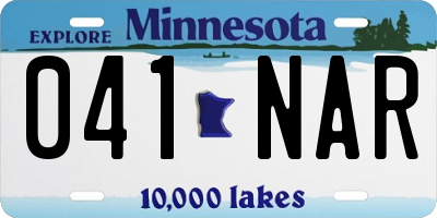 MN license plate 041NAR