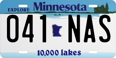 MN license plate 041NAS