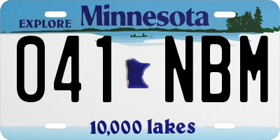MN license plate 041NBM