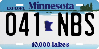 MN license plate 041NBS