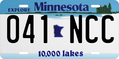 MN license plate 041NCC