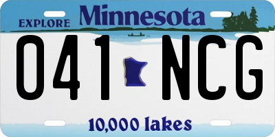MN license plate 041NCG