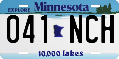 MN license plate 041NCH
