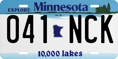 MN license plate 041NCK